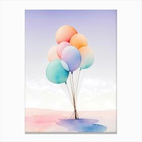 Watercolor Balloons Canvas Print