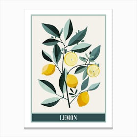 Lemon Tree Flat Illustration 8 Poster Canvas Print