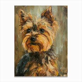 Yorkshire Terrier Acrylic Painting 9 Canvas Print