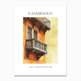 Cambridge Travel And Architecture Poster 2 Canvas Print