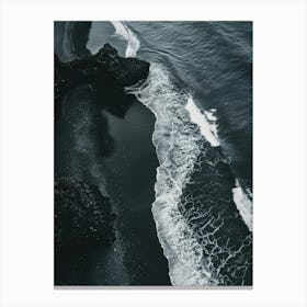 Black Sand Beach Canvas Print