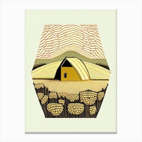 Beehive In A Field 2 Vintage Canvas Print