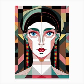 Woman With Blue Eyes Canvas Print