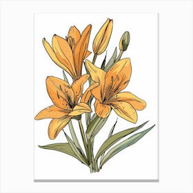 Orange Lilies 1 Canvas Print