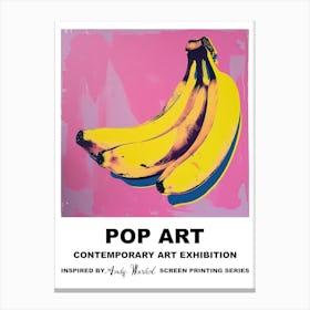 Poster Bananas Pop Art 4 Canvas Print
