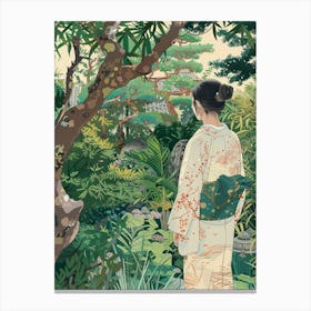 In The Garden Ryoan Ji Garden Japan 3 Canvas Print