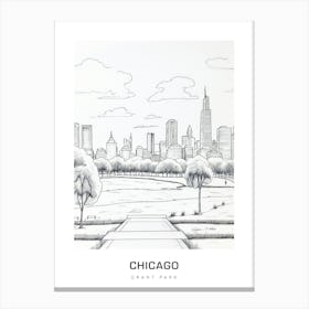 Grant Park 2, Chicago B&W Poster Canvas Print