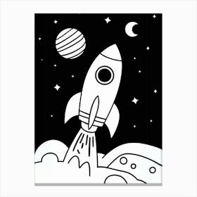 Space Rocket Canvas Print