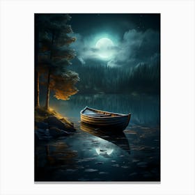 Moonlight On The Lake Canvas Print