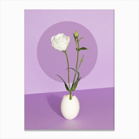 Purple Flower And Egg Canvas Print