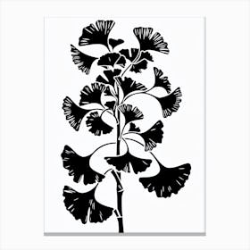 Ginkgo Tree Simple Geometric Nature Stencil 2 Canvas Print