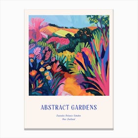 Colourful Gardens Dunedin Botanic Garden New Zealand 1 Blue Poster Canvas Print