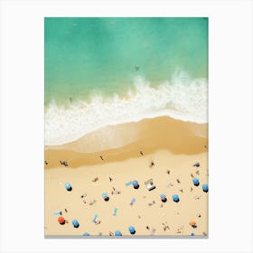 Aerial View Of A Beach 1 Canvas Print