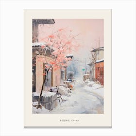 Dreamy Winter Painting Poster Beijing China 2 Canvas Print