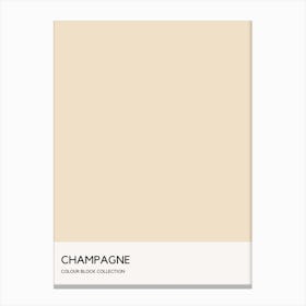 Champagne Colour Block Poster Canvas Print
