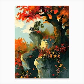 Autumn Tree Painting Canvas Print