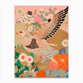 Maximalist Bird Painting Lark 3 Canvas Print