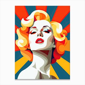 Contemporary American Woman in Pop Art Canvas Print