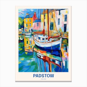 Padstow England 4 Uk Travel Poster Canvas Print