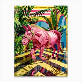 Pink Donkey Canvas Print