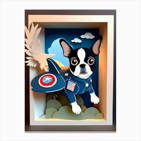 Boston Terrier-Reimagined 6 Canvas Print