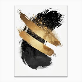 Gold And Black Abstract Painting 69 Canvas Print