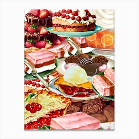 Pies And Pastries Canvas Print