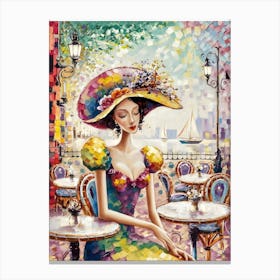 Lady In A Hat 5 Canvas Print