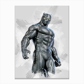 Black Panther Sketch Painting Canvas Print