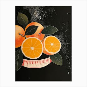 Art Deco Oranges Canvas Print