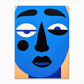 Blue Face 2 Canvas Print