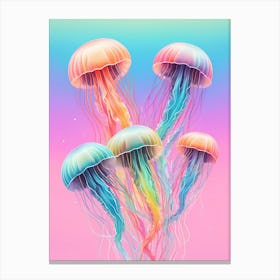 Pastel Jellyfish Canvas Print