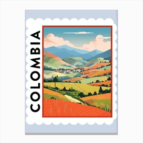 Colombia 2 Travel Stamp Poster Canvas Print