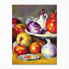 Red Onion Cezanne Style vegetable Canvas Print