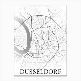 Düsseldorf, North Rhine Westphalia, Germany, City Map, Black And White Fade Design Toile