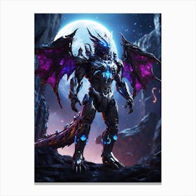 Dragon in cyborg body #1 Canvas Print