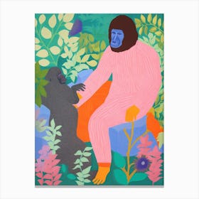 Maximalist Animal Painting Gorilla 3 Canvas Print