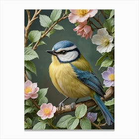 Little Floral Bird no1 Canvas Print