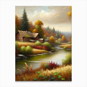 Rustic Autumn Landscape Canvas Print