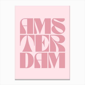 Pink Amsterdam Canvas Print