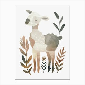 Charming Nursery Kids Animals Lamb 2 Canvas Print