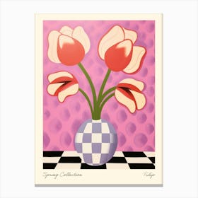 Spring Collection Tulip Flower Vase 4 Canvas Print