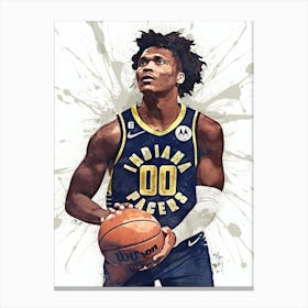 Bennedict Mathurin Indiana Pacers 1 Canvas Print