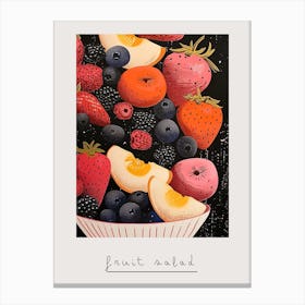 Art Deco Fruit Salad Explosion Poster Canvas Print