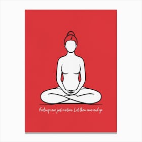 Woman Meditating Canvas Print