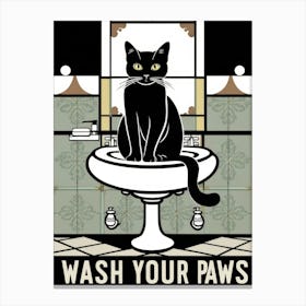 Wash Your Paws 16 Canvas Print