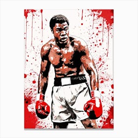 Cassius Clay Portrait Ink Painting (14) Canvas Print