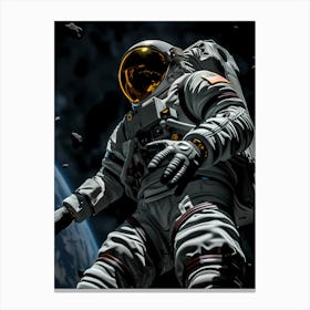 Astronaut In Space Canvas Print