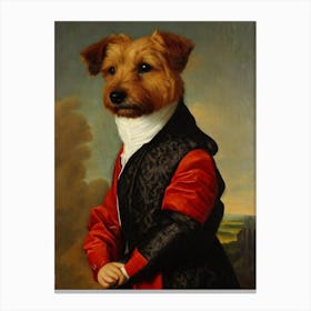 Norwich Terrier Renaissance Portrait Oil Painting Canvas Print