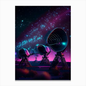 Telescope Array Neon Nights Space Canvas Print